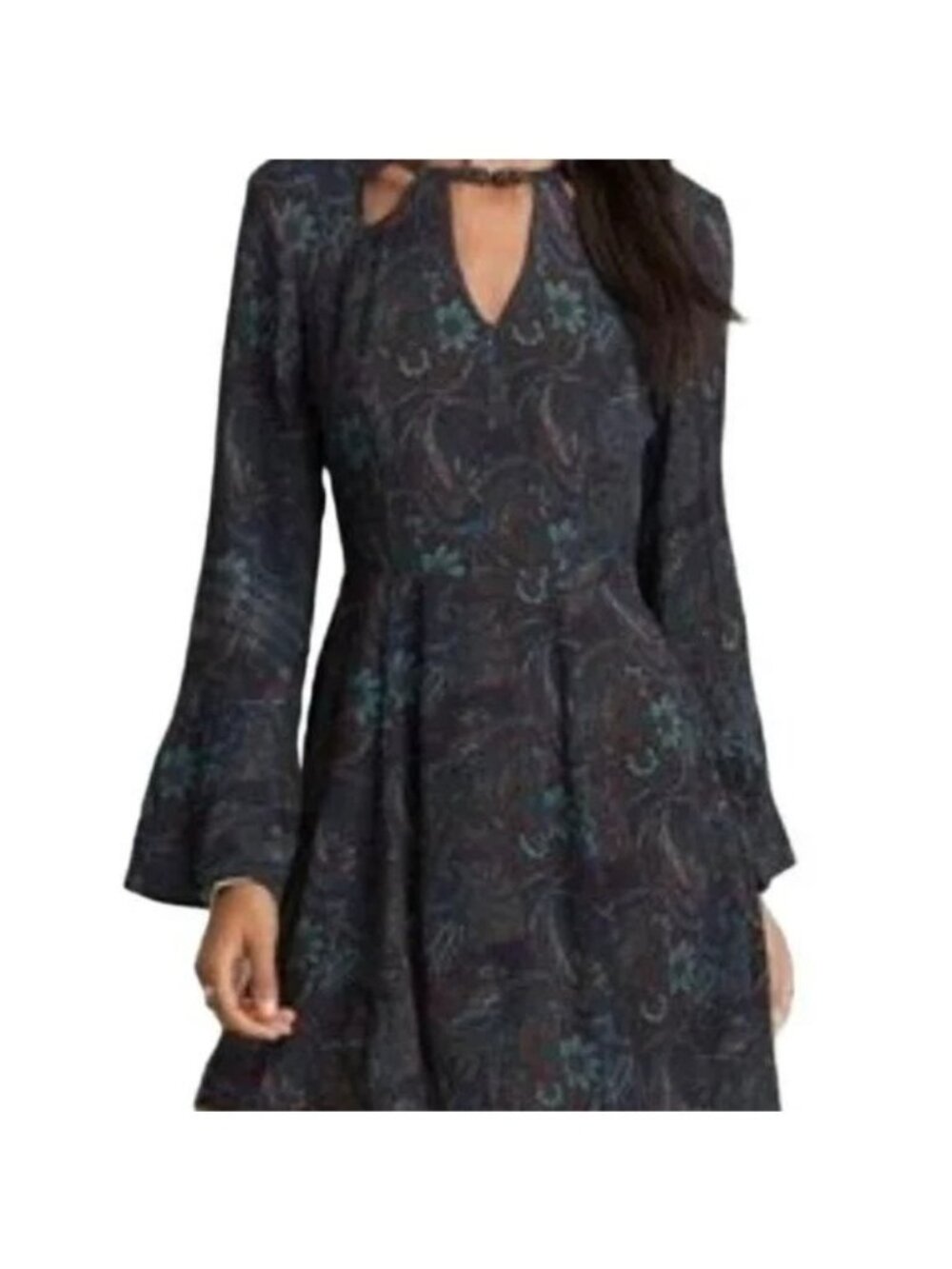 American Eagle Navy Paisley Dress